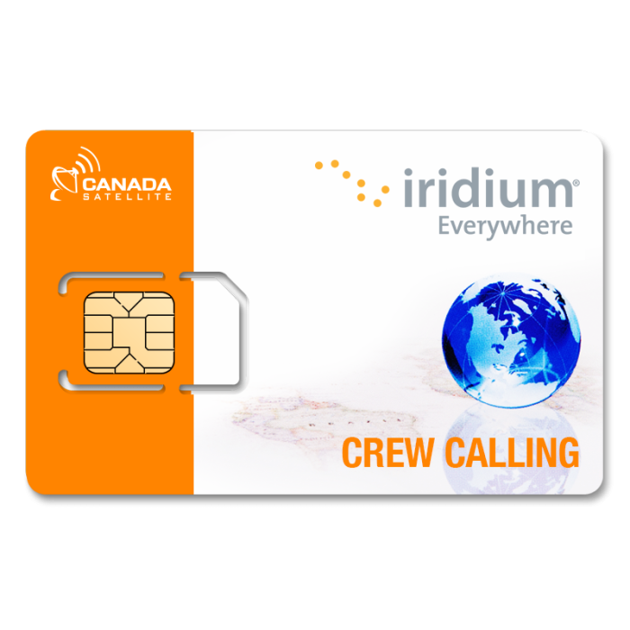 Iridium Crew Calling Post Paid SIM Card