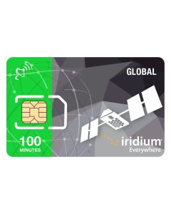 Iridium Satellite Phone Global Prepaid SIM Card - 100 Minutes (Valid 90 Days)