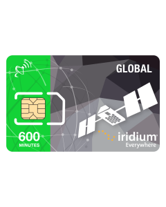 هاتف Iridium Satellite Phone Global مسبق الدفع بطاقة SIM - 600 دقيقة (صالحة لمدة 12 شهرًا)